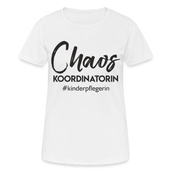 Kinderpflegerin - Chaos Koordinatorin - Frauen T-Shirt atmungsaktiv - Weiß - Vorne - AI Model Female 172 dark (172cm)