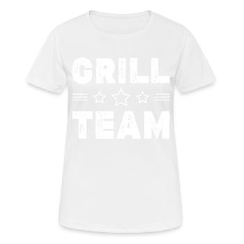Grill Team - Frauen T-Shirt atmungsaktiv - Weiß - Vorne - AI Model Female 172 dark (172cm)
