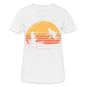 Meerjungfrau Fischerei Fischer Meerjungfrau Fische - Frauen T-Shirt atmungsaktiv - Weiß - Vorne - AI Model Female 172 dark (172cm)