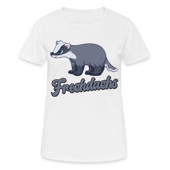 Drôle, blaireau doux, blaireau effronté, - T-shirt respirant Femme - blanc - Devant - AI Model Female 172 dark (172cm)