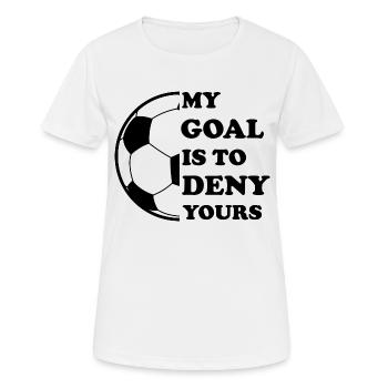 Fußball Soccer - Frauen T-Shirt atmungsaktiv - Weiß - Vorne - AI Model Female 172 dark (172cm)
