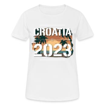 Croatia 2023 - Frauen T-Shirt atmungsaktiv - Weiß - Vorne - AI Model Female 172 dark (172cm)