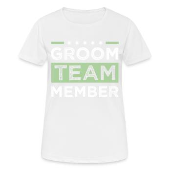 Groom Team - Frauen T-Shirt atmungsaktiv - Weiß - Vorne - AI Model Female 172 dark (172cm)