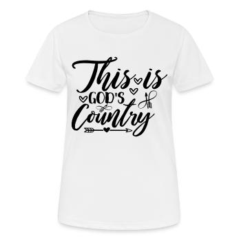 This Is God´s Country - Frauen T-Shirt atmungsaktiv - Weiß - Vorne - AI Model Female 172 dark (172cm)