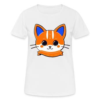 chaton - T-shirt respirant Femme - blanc - Devant - AI Model Female 172 dark (172cm)