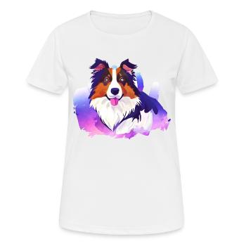 Chiens Berger Chien Propriétaire Chien Chien Propriétaire Chien Propriétaire - T-shirt respirant Femme - blanc - Devant - AI Model Female 172 dark (172cm)