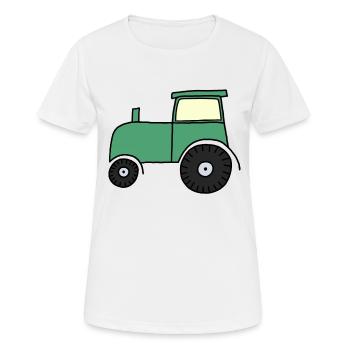 Tracteur tracté - T-shirt respirant Femme - blanc - Devant - AI Model Female 172 dark (172cm)