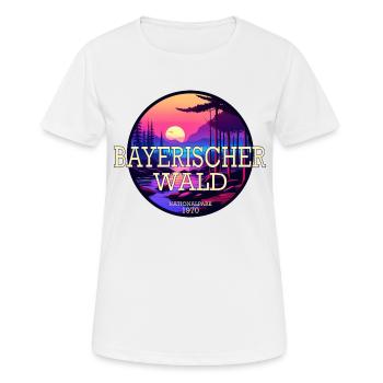 Nationalpark Bayerischer Wald - Frauen T-Shirt atmungsaktiv - Weiß - Vorne - AI Model Female 172 dark (172cm)