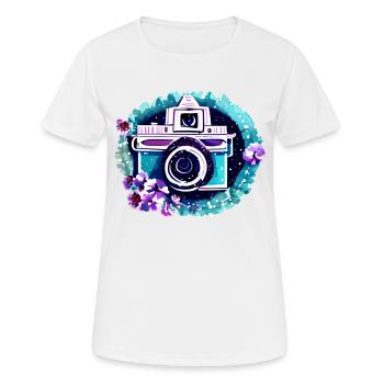 Photographe drôle Photographier Photographes Photographes - T-shirt respirant Femme - blanc - Devant - AI Model Female 172 dark (172cm)