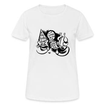 Birthday Party escalating - Frauen T-Shirt atmungsaktiv - Weiß - Vorne - AI Model Female 172 dark (172cm)