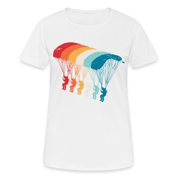 Skydive Evolution: Skydiver Design - T-shirt respirant Femme - blanc - Devant - AI Model Female 172 dark (172cm)