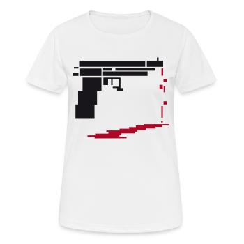 Jeu de tir rétro 8 bits - T-shirt respirant Femme - blanc - Devant - AI Model Female 172 dark (172cm)