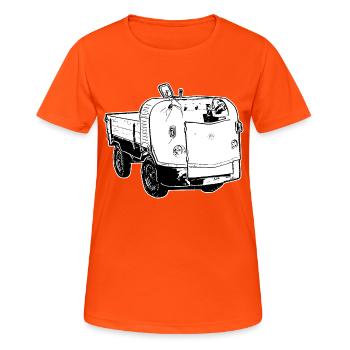 Multicar M21 Multicar Nouvelle fourmi diesel Multricar - T-shirt respirant Femme - orange néon - Devant - AI Model Female 172 dark (172cm)