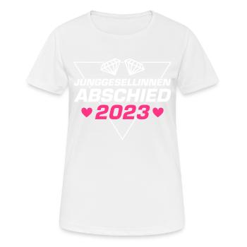 Jga 2023 Junggesellinnenabschied - Frauen T-Shirt atmungsaktiv - Weiß - Vorne - AI Model Female 172 dark (172cm)