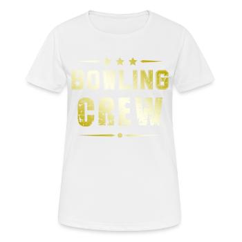Équipe de bowling - T-shirt respirant Femme - blanc - Devant - AI Model Female 172 dark (172cm)