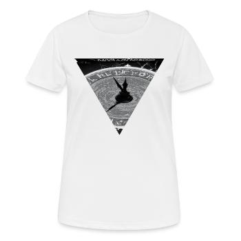 Black and Grey Clock Design - Frauen T-Shirt atmungsaktiv - Weiß - Vorne - AI Model Female 172 dark (172cm)