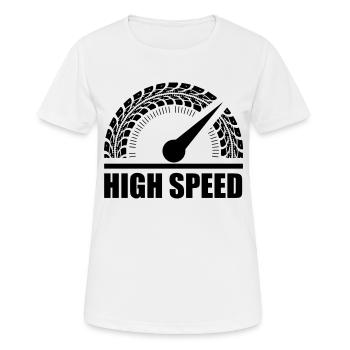 reifen tacho high speed - Frauen T-Shirt atmungsaktiv - Weiß - Vorne - AI Model Female 172 dark (172cm)