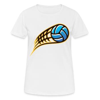 Ballsport - Frauen T-Shirt atmungsaktiv - Weiß - Vorne - AI Model Female 172 dark (172cm)