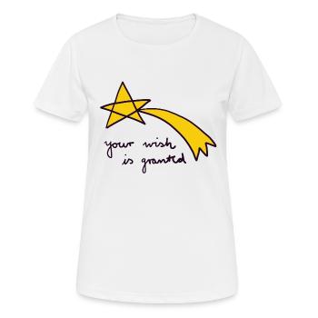 votre souhait est exaucé - T-shirt respirant Femme - blanc - Devant - AI Model Female 172 dark (172cm)