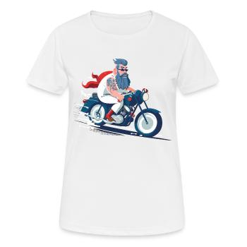 Grand-père moto - T-shirt respirant Femme - blanc - Devant - AI Model Female 172 dark (172cm)