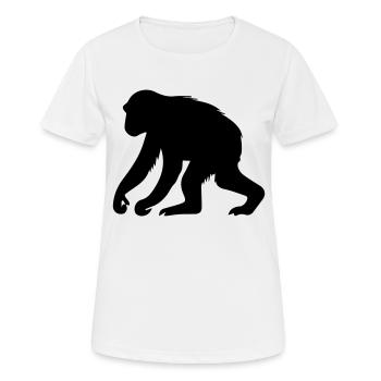 singe - T-shirt respirant Femme - blanc - Devant - AI Model Female 172 dark (172cm)