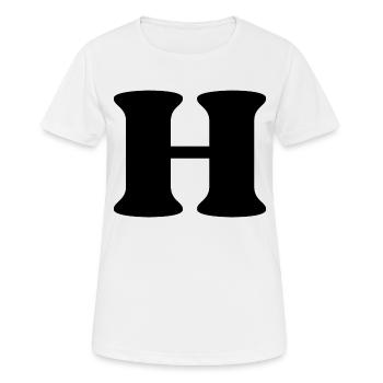 Buchstabe h - Frauen T-Shirt atmungsaktiv - Weiß - Vorne - AI Model Female 172 dark (172cm)