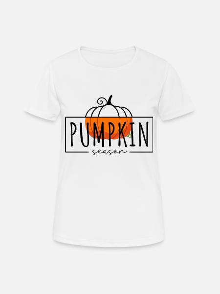 Kürbis-Saison - Frauen T-Shirt atmungsaktiv - Weiß