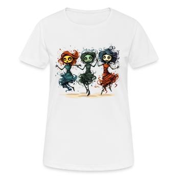 LES GOULES VEULENT JUSTE S’AMUSER - T-shirt respirant Femme - blanc - Devant - AI Model Female 172 dark (172cm)