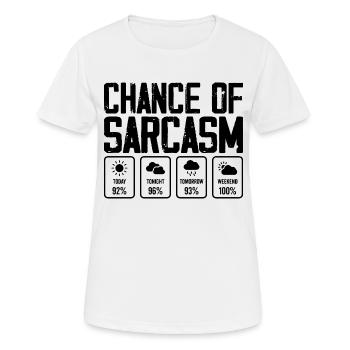 Chance Of Sarcasm - Women's Breathable T-Shirt - white - Front - AI Model Female 172 dark (172cm)