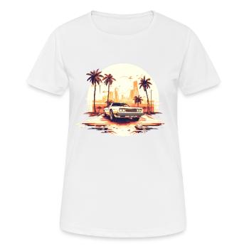 Muscle-Car (Muscle-Car) - Frauen T-Shirt atmungsaktiv - Weiß - Vorne - AI Model Female 172 dark (172cm)