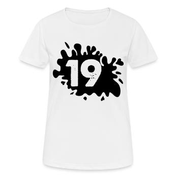 kleckse 19 - Frauen T-Shirt atmungsaktiv - Weiß - Vorne - AI Model Female 172 dark (172cm)