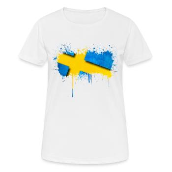 Sweden Flaka Swedish-speaking Swedish Swedish Nordic - Women's Breathable T-Shirt - white - Front - AI Model Female 172 dark (172cm)