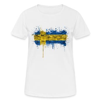 Sweden Flaka Swedish-speaking Swedish Swedish Nordic - Women's Breathable T-Shirt - white - Front - AI Model Female 172 dark (172cm)