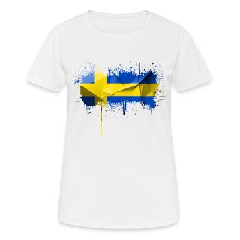 Sweden Flaka Swedish-speaking Swedish Swedish Nordic - Women's Breathable T-Shirt - white - Front - AI Model Female 172 dark (172cm)