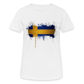 Sweden Flaka Swedish-speaking Swedish Swedish Nordic - Women's Breathable T-Shirt - white - Front - AI Model Female 172 dark (172cm)