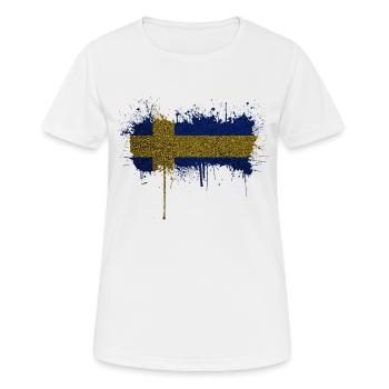 Sweden Flaka Swedish-speaking Swedish Swedish Nordic - Women's Breathable T-Shirt - white - Front - AI Model Female 172 dark (172cm)