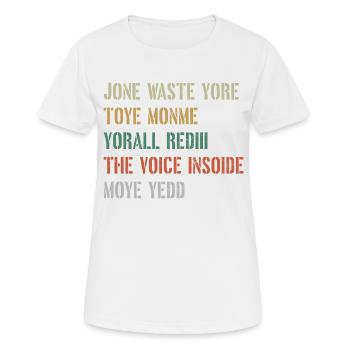 JONE WASTE YORE TOYE MONME YORALL REDIII LA VOIX - T-shirt respirant Femme - blanc - Devant - AI Model Female 172 dark (172cm)