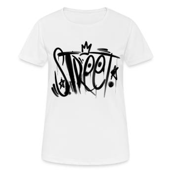 Street - Frauen T-Shirt atmungsaktiv - Weiß - Vorne - AI Model Female 172 dark (172cm)