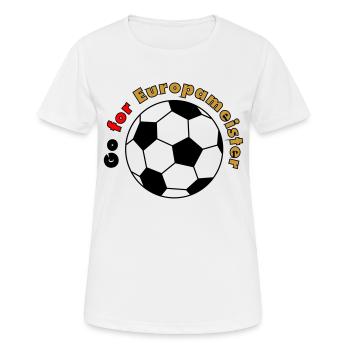 Go for Europameister - Frauen T-Shirt atmungsaktiv - Weiß - Vorne - AI Model Female 172 dark (172cm)