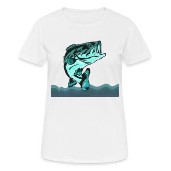fisch, fisch, angeln, see, meer, angeln, fauna, exotisch - Frauen T-Shirt atmungsaktiv - Weiß - Vorne - AI Model Female 172 dark (172cm)