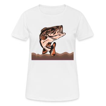 fisch, fisch, angeln, see, meer, angeln, fauna, exotisch - Frauen T-Shirt atmungsaktiv - Weiß - Vorne - AI Model Female 172 dark (172cm)