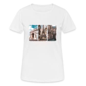 Photographie Mémoire Appareil photo Clic Capture Photographie - T-shirt respirant Femme - blanc - Devant - AI Model Female 172 dark (172cm)