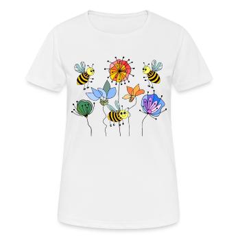 Insekten - Frauen T-Shirt atmungsaktiv - Weiß - Vorne - AI Model Female 172 dark (172cm)