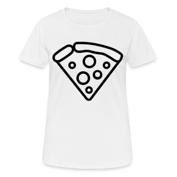 part de pizza - T-shirt respirant Femme - blanc - Devant - AI Model Female 172 dark (172cm)