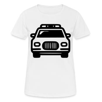Taxi - Frauen T-Shirt atmungsaktiv - Weiß - Vorne - AI Model Female 172 dark (172cm)