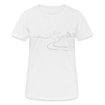 Ruhige Alpendämmerung Tranquille Alpine Dawn - T-shirt respirant Femme - blanc - Devant - AI Model Female 172 dark (172cm)