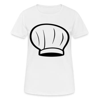Toque Chef de cuisine - T-shirt respirant Femme - blanc - Devant - AI Model Female 172 dark (172cm)