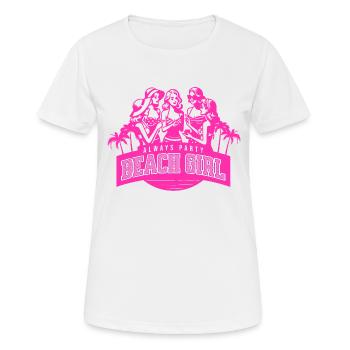Beach Girl Party - Women's Breathable T-Shirt - white - Front - AI Model Female 172 dark (172cm)