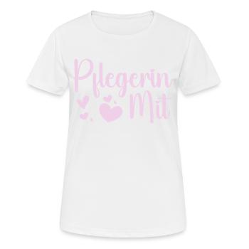 Pflegerin - Herz Symbol - Pflegefachfrau - DANKE - Frauen T-Shirt atmungsaktiv - Weiß - Vorne - AI Model Female 172 dark (172cm)