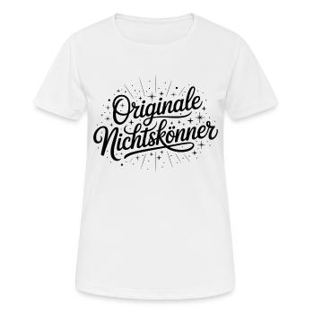 Originale Nichtsprofir - German Memes - Women's Breathable T-Shirt - white - Front - AI Model Female 172 dark (172cm)